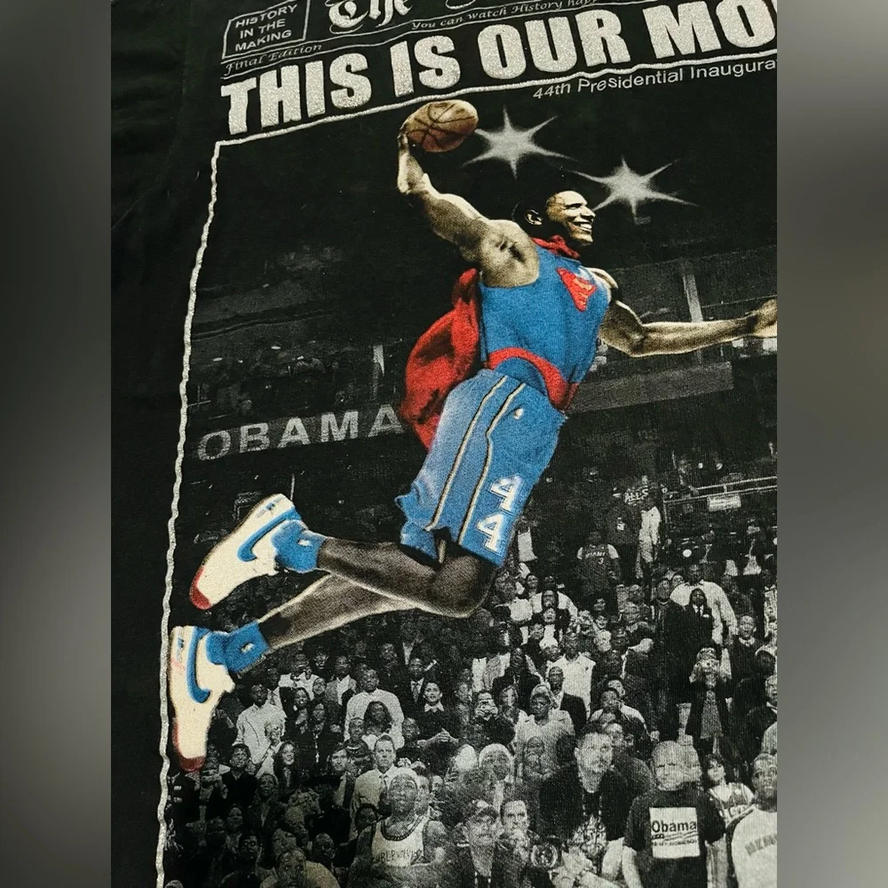 Vintage Graphic “Barack Obama Dunk” Tee To
Commemorate 44th President 1/20/09 - Picture 6 of 12